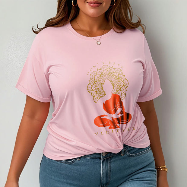 Buddha Stones Casual Meditative Buddha Mandala Pattern Cotton Tee T-Shirt - image 14