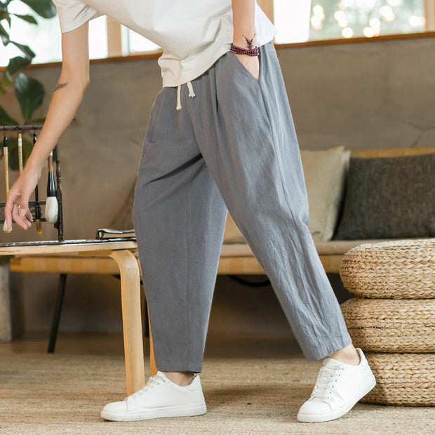 Buddha Stones Summer Men's Cotton Pants With Pockets - image 23