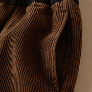 Buddha Stones Color Contrast Corduroy Cotton Women's Thermal Fleece-Lined Harem Pants With Pockets - image 26