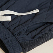 Buddha Stones Diamond Quilted Design Thermal Fleece-Lined Women's Harem Cotton Pants With Pockets - image 5