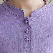 Buddha Stones Fall Ethnic Embroidery Cotton Linen Midi Dress With Pockets - image 14