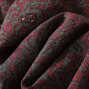 Buddha Stones Brown Retro Printing Floral Pattern Lapel Cotton Linen Midi Dress With Pockets - image 9