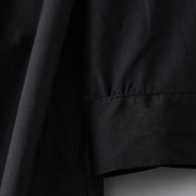 Buddha Stones Printing Irregular Lines Back Lace-up Design Lapel Cotton Midi Dress With Pockets - image 5