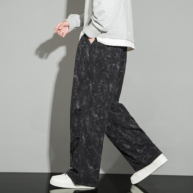 Buddha Stones Casual Vintage Camo Pattern Drawstring Men's Pants With Pockets - image 5