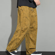 Buddha Stones Casual Vintage Camo Pattern Drawstring Men's Pants With Pockets - image 26