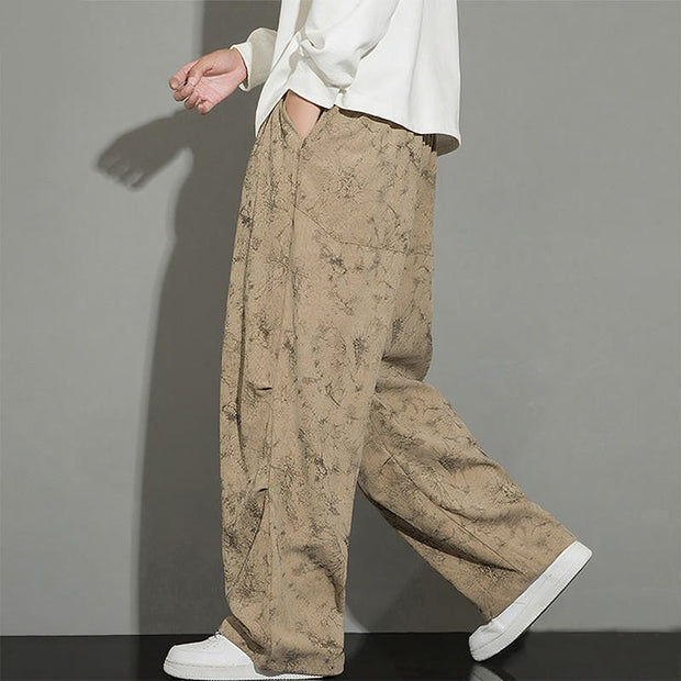 Buddha Stones Casual Vintage Camo Pattern Drawstring Men's Pants With Pockets - image 17