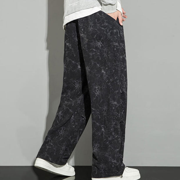Buddha Stones Casual Vintage Camo Pattern Drawstring Men's Pants With Pockets - image 8