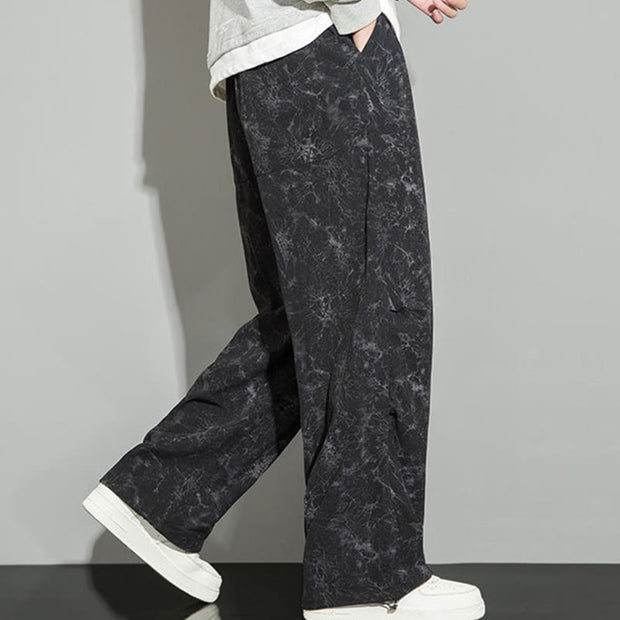 Buddha Stones Casual Vintage Camo Pattern Drawstring Men's Pants With Pockets - image 6