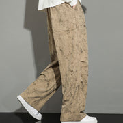 Buddha Stones Casual Vintage Camo Pattern Drawstring Men's Pants With Pockets - image 18