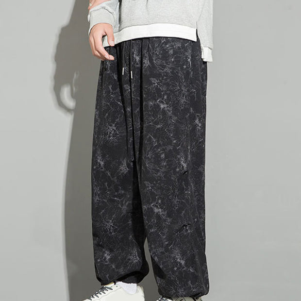 Buddha Stones Casual Vintage Camo Pattern Drawstring Men's Pants With Pockets - image 9