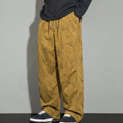 Buddha Stones Casual Vintage Camo Pattern Drawstring Men's Pants With Pockets - image 29