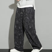 Buddha Stones Casual Vintage Camo Pattern Drawstring Men's Pants With Pockets - image 7