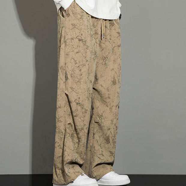 Buddha Stones Casual Vintage Camo Pattern Drawstring Men's Pants With Pockets - image 16