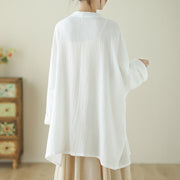 Buddha Stones Plain Long Sleeve Zen Meditation Cotton Linen Jacket With Pockets - image 12