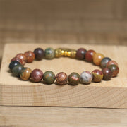 FREE Today: Happiness and Anti-stress Natural Colorful Emperor Stone Lotus Pattern Bracelet - image 4