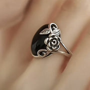 Buddha Stones Copper Rose Flower Adjustable Self Care Ring - image 2