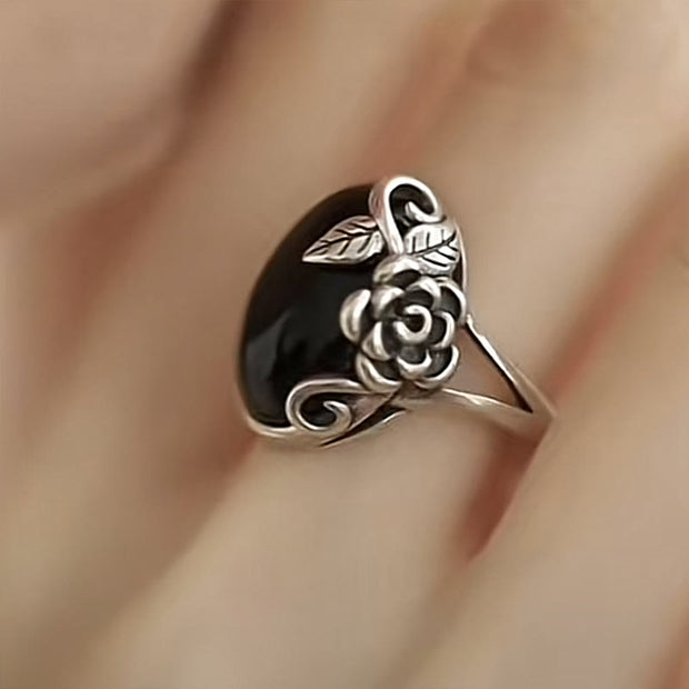Buddha Stones Copper Rose Flower Adjustable Self Care Ring - image 2