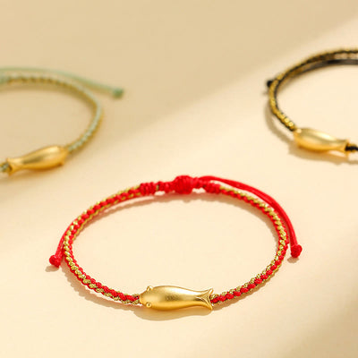 FREE Today: Prosperity and Protection 999 Sterling Silver Lucky Koi Fish Rope Bracelet - image 1