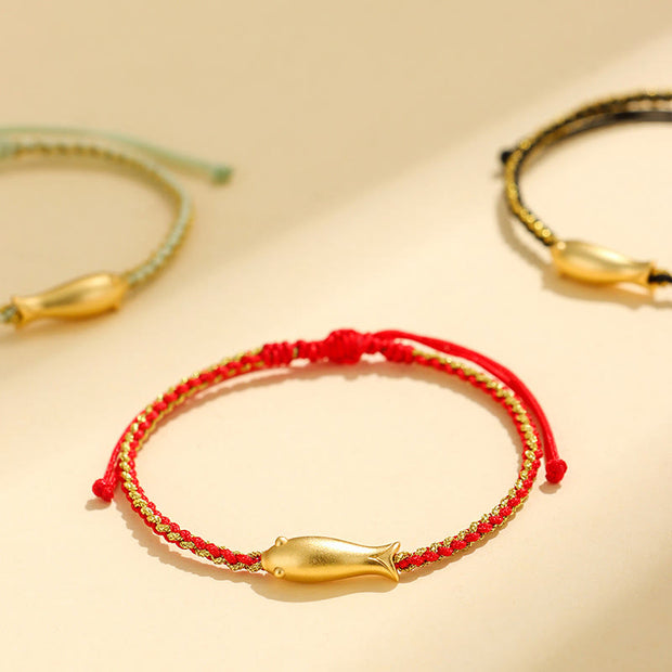FREE Today: Prosperity and Protection 999 Sterling Silver Lucky Koi Fish Rope Bracelet - image 1