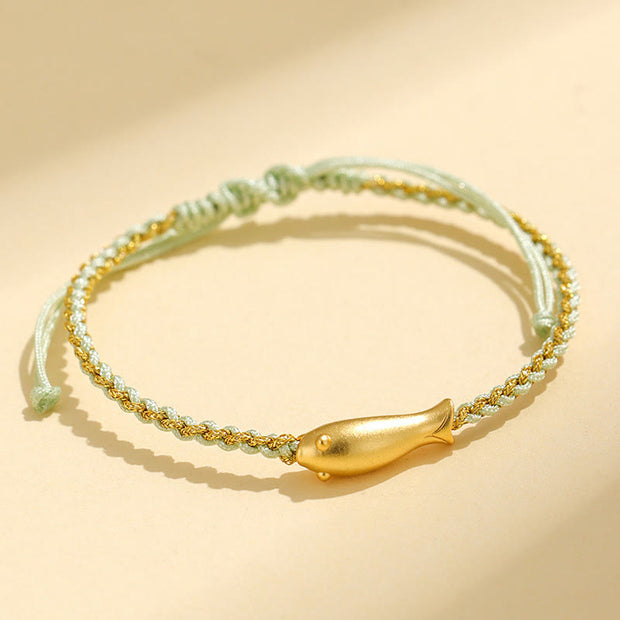 FREE Today: Prosperity and Protection 999 Sterling Silver Lucky Koi Fish Rope Bracelet - Green Rope(Wrist Circumference: 15-19cm) - image 15