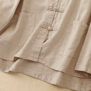 Buddha Stones Literary Artistic Chinese Knot Button Casual Cotton Linen Clothing - image 7