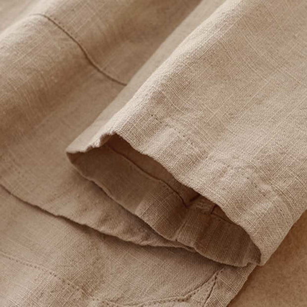 Buddha Stones Literary Artistic Chinese Knot Button Casual Cotton Linen Clothing - image 4