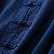 Buddha Stones Literary Artistic Chinese Knot Button Casual Cotton Linen Clothing - image 12