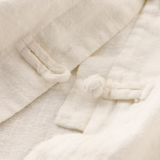 Buddha Stones Literary Artistic Chinese Knot Button Casual Cotton Linen Clothing - image 24
