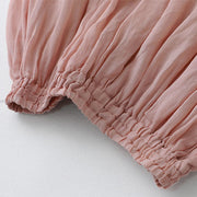 Buddha Stones Solid Lace Elastic Waist Cotton Women's Skirt - image 9