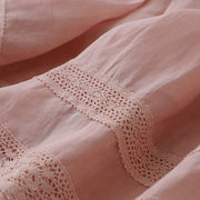Buddha Stones Solid Lace Elastic Waist Cotton Women's Skirt - image 4
