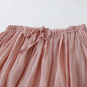 Buddha Stones Solid Lace Elastic Waist Cotton Women's Skirt - image 3