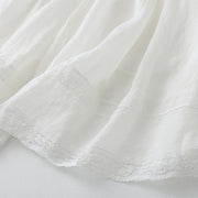 Buddha Stones Solid Lace Elastic Waist Cotton Women's Skirt - image 14