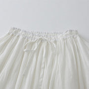 Buddha Stones Solid Lace Elastic Waist Cotton Women's Skirt - image 13