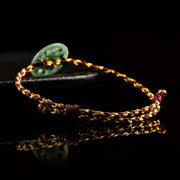 Buddha Stones Jade Sun Braided Rope Abundance Bracelet - image 4