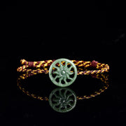 Buddha Stones Jade Sun Braided Rope Abundance Bracelet - Jade(Wrist Circumference 15-17cm) - image 1