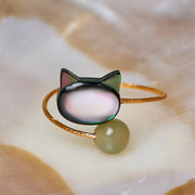 FREE Today: Blessing and Focus Save A Cat Black Tridacna Stone Adjustable Ring - image 10