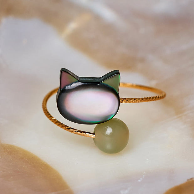 FREE Today: Blessing and Focus Save A Cat Black Tridacna Stone Adjustable Ring - image 10