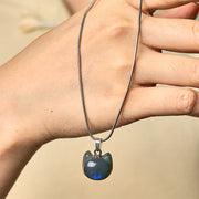 Buddha Stones Natural Cat Pattern Labradorite Healing Necklace Pendant - image 4