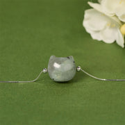 Buddha Stones 925 Sterling Silver Faceless Cat Head Natural Labradorite Healing Bracelet - image 2