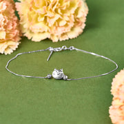 Buddha Stones 925 Sterling Silver Mini Cat Blessing Chain Bracelet - image 2