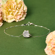 Buddha Stones 999 Sterling Silver Fortune Cat Protection Bracelet - 18-22cm - image 1