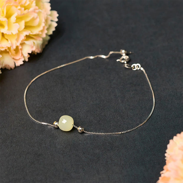 Buddha Stones 925 Sterling Silver Natural Jade Bead Abundance Chain Bracelet - image 20