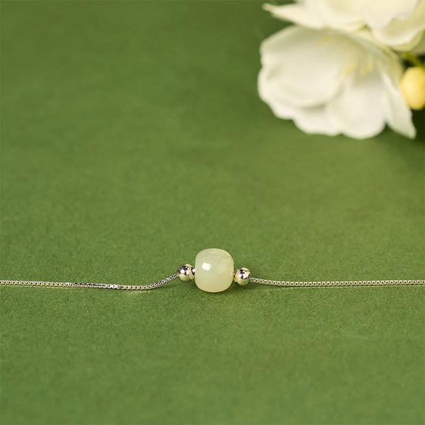 Buddha Stones 925 Sterling Silver Natural Jade Bead Abundance Chain Bracelet - image 21