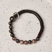 FREE Today: Soothing and Protection Silver Sheen Obsidian Coconut Shell Bracelet - image 2