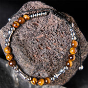 Buddha Stones Cute Bone Pattern Tiger Eye Courage Beads Bracelet - image 3