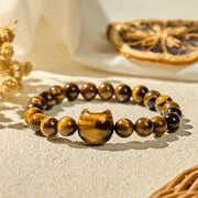 Buddha Stones Cute Cat Tiger Eye Power Beads Bracelet - Tiger eye(Wrist Circumference: 15-20cm) - image 1
