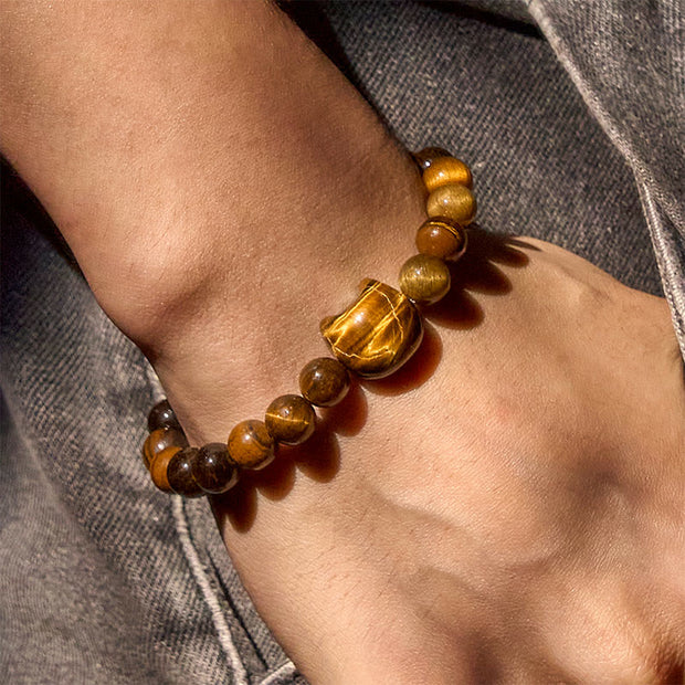 Buddha Stones Cute Cat Tiger Eye Power Beads Bracelet - image 7