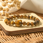Buddha Stones Cute Cat Tiger Eye Power Beads Bracelet - image 2