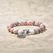 Buddha Stones Cat Head Design Zebra Jasper Protection Bracelet - image 3