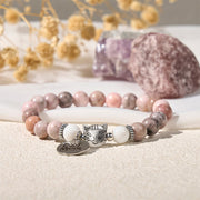 Buddha Stones Cat Head Design Zebra Jasper Protection Bracelet - image 2